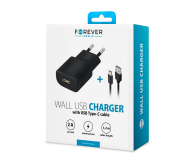 FOREVER 1xUSB 2A TC-01 + kabel USB-C czarna - 1390268 - zdjęcie 3